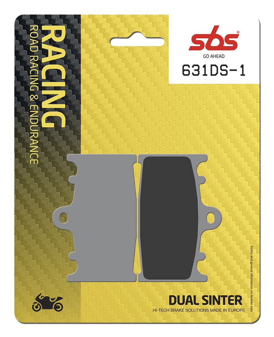 SBS Brake Pads Dual Sinter Road Racing Dynamic Racing Concept Hi-Tech 631DS-1