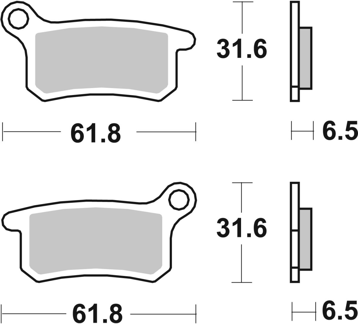SBS Brake Pads Sinter Racing Hi-Tech Offroad 783RSI