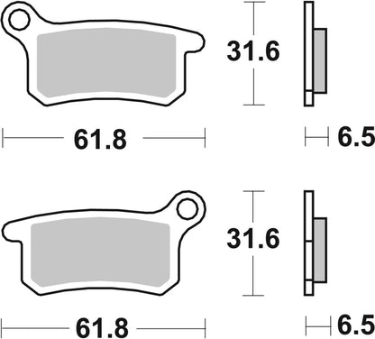 SBS Brake Pads Sinter Racing Hi-Tech Offroad 783RSI