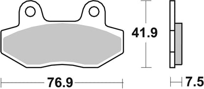 SBS Brake Pads Sinter Racing Hi-Tech 814HS