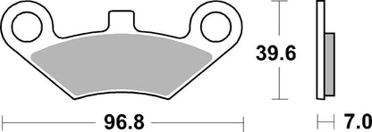 SBS Brake Pad Sinter Carbon Hi-Tech Offroad 914SI