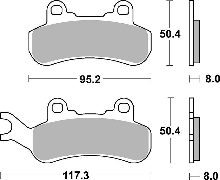 SBS Brake Pad Sinter Hi-Tech, ATV & UTV 956PSI