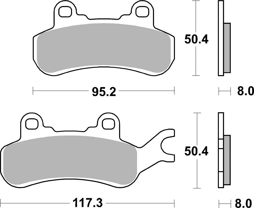 SBS Brake Pad Evo Sinter Hi-Tech, ATV & UTV 957PSI