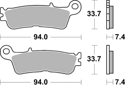 SBS Brake Pad Evo Sinter Hi-Tech Offroad 965RSI