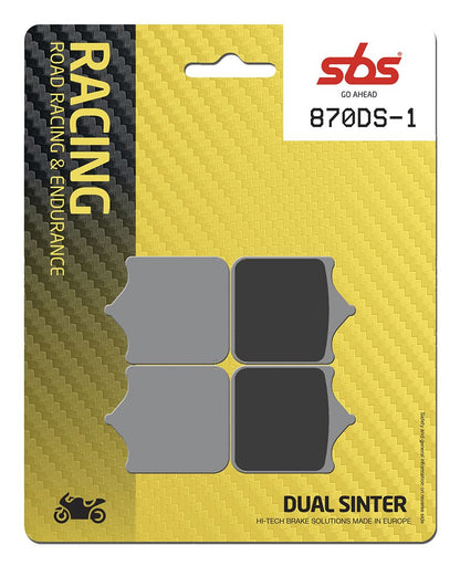 SBS Brake Pads Dual Sinter Road Racing Dynamic Racing Concept Hi-Tech 870DS-1