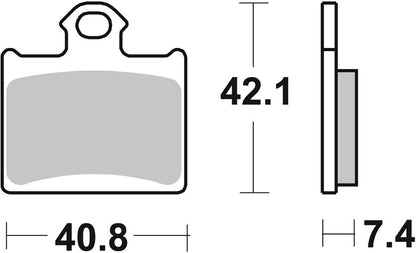 SBS Brake Pads Sinter Carbon Offroad Hi-Tech 872SI