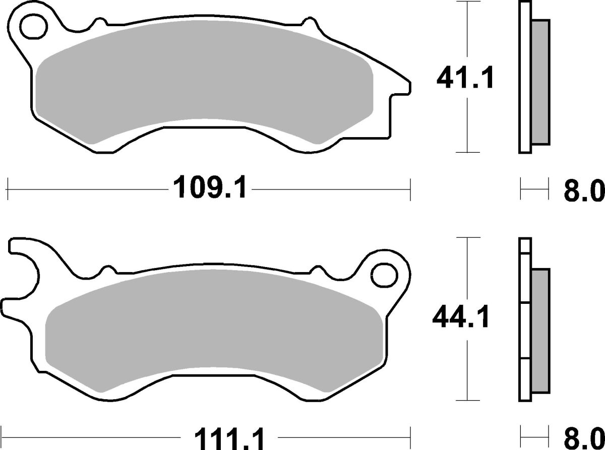 SBS Brake Pads Sinter Scooter Hi-Tech 205MS