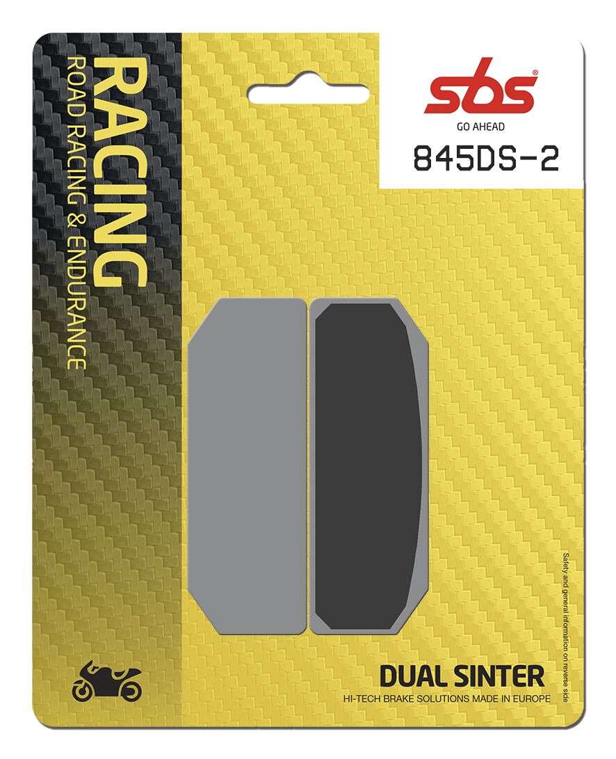 SBS Brake Pads Dual Sinter Road Racing Dynamic Racing Concept Hi-Tech 845DS-2