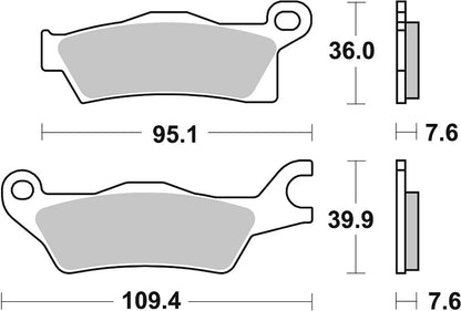 SBS Brake Pad Evo Sinter Hi-Tech Offroad 911RSI