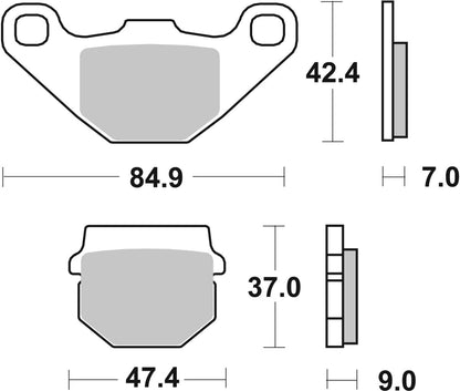 SBS Brake Pads Sinter Scooter Hi-Tech 101MS