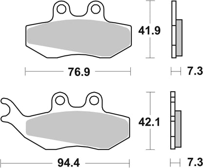 SBS Brake Pads Sinter Scooter Hi-Tech 120MS