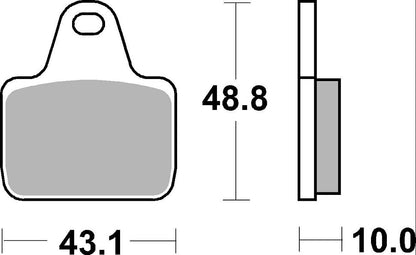 SBS BRAKE PAD DUAL SINTER DYNAMIC RACING CONCEPT 805DS-1