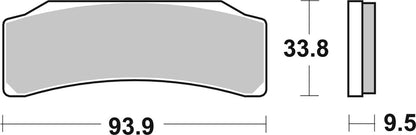 SBS BRAKE PAD DUAL SINTER DYNAMIC RACING CONCEPT 889DS-1