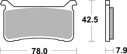 SBS BRAKE PAD DUAL SINTER DYNAMIC RACING CONCEPT 947DS-1