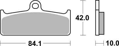 SBS BRAKE PAD DUAL SINTER DYNAMIC RACING CONCEPT 825DS-2