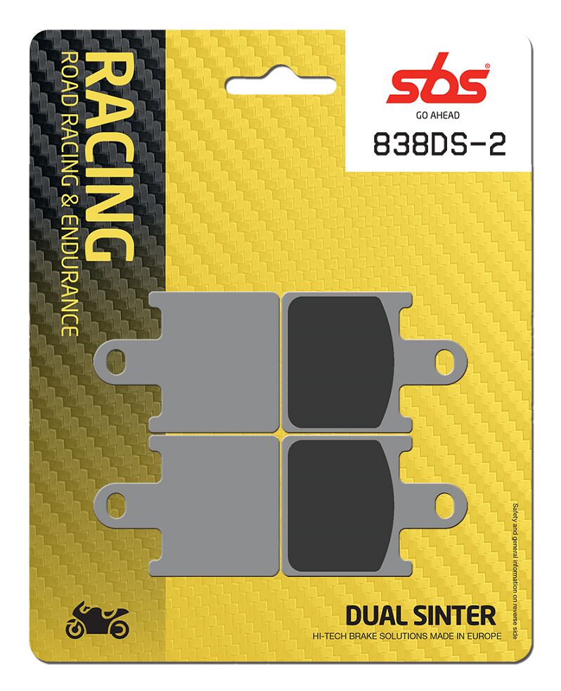 SBS BRAKE PAD DUAL SINTER DYNAMIC RACING CONCEPT 838DS-2