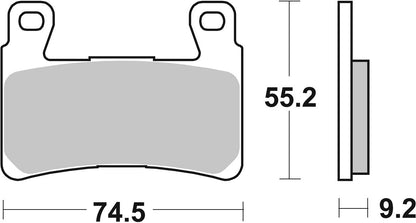 SBS BRAKE PAD DUAL SINTER DYNAMIC RACING CONCEPT 860DS-2