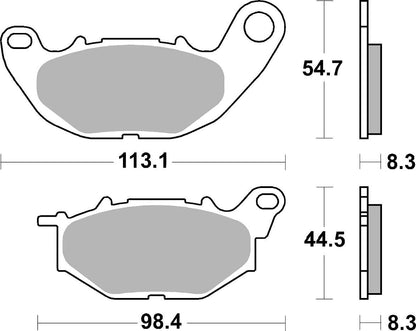 SBS BRAKE PAD DUAL SINTER DYNAMIC RACING CONCEPT 931DS-2