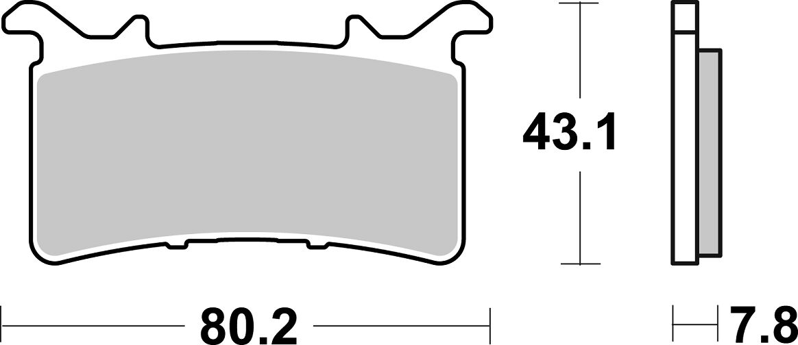 SBS BRAKE PAD DUAL SINTER DYNAMIC RACING CONCEPT 985DS-2