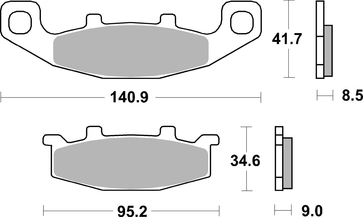 SBS BRAKE PAD HS SINTER STREET 597HS