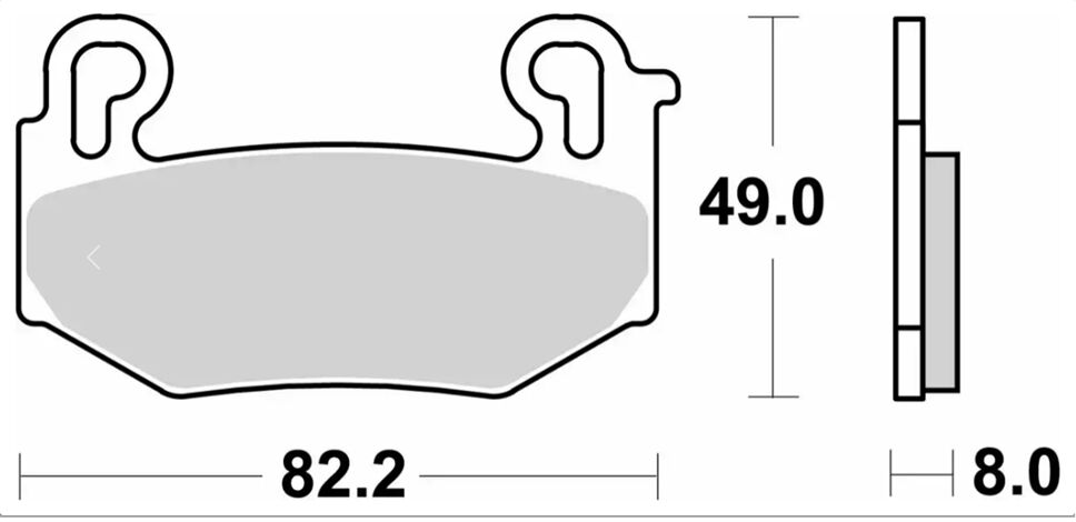 SBS BRAKE PAD HS SINTER STREET 1004HS