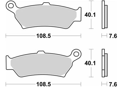SBS BRAKE PAD LS SINTER STREET 1005LS