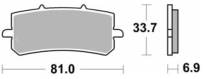 SBS BRAKE PAD SINT ST/RA 962RST
