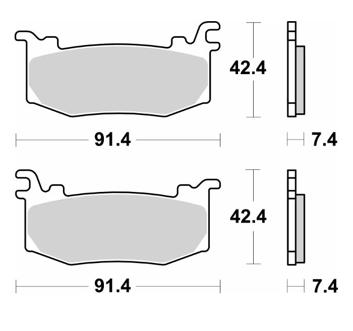 SBS BRAKE PAD DUAL SINTER DYNAMIC RACING CONCEPT 1012DS-2