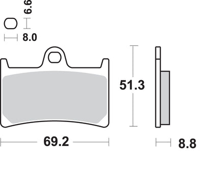 SBS BRAKE PAD SBS 634HS 634HS