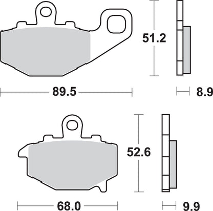 SBS BRAKE PAD SINT REAR 687LS