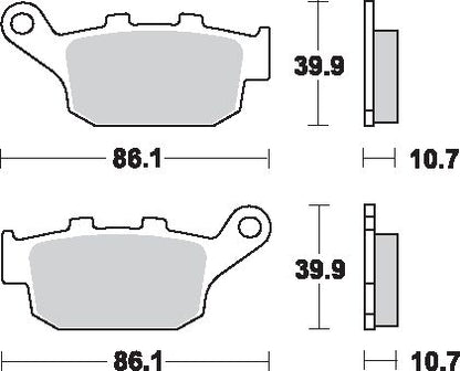 SBS BRAKE PAD SINT REAR 614LS