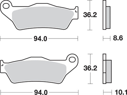 SBS BRAKE PAD SINT REAR 742LS
