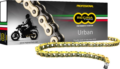 REGINA 124 OROY 112 CLIP LINK 420 NON-SEAL DRIVE CHAIN / GOLD|NATURAL 124OROY/1012
