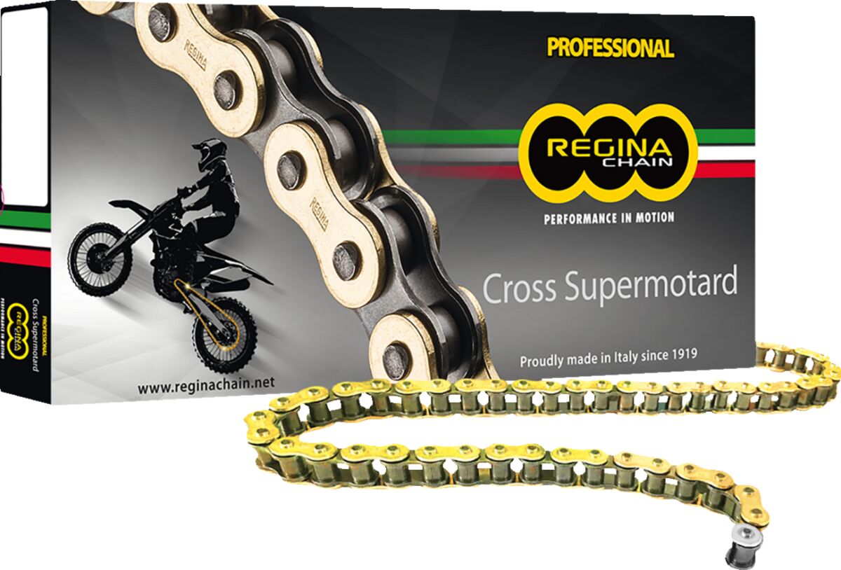 REGINA 90 RH2 104 CLIP LINK 415 NON-SEAL DRIVE CHAIN / GOLD 90RH2/012
