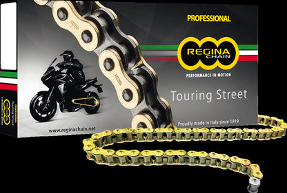 REGINA 530/136 ZRT 136 RIVET LINK 530 Z-RING PERFORMANCE REPLACEMENT DRIVE CHAIN / GOLD|BLACK / STEEL 136ZRT/00C