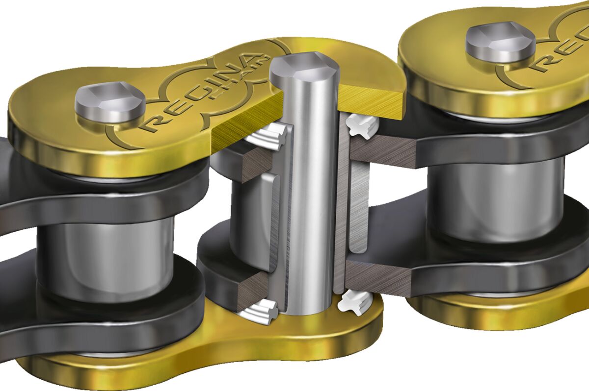 REGINA 520/135 ZRT 135 RIVET LINK 520 Z-RING PERFORMANCE REPLACEMENT DRIVE CHAIN / GOLD|BLACK / STEEL 135ZRT/1003