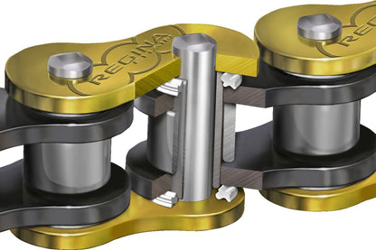 REGINA 520/135 ZRT 135 RIVET LINK 520 Z-RING PERFORMANCE REPLACEMENT DRIVE CHAIN / GOLD|BLACK / STEEL 135ZRT/1003
