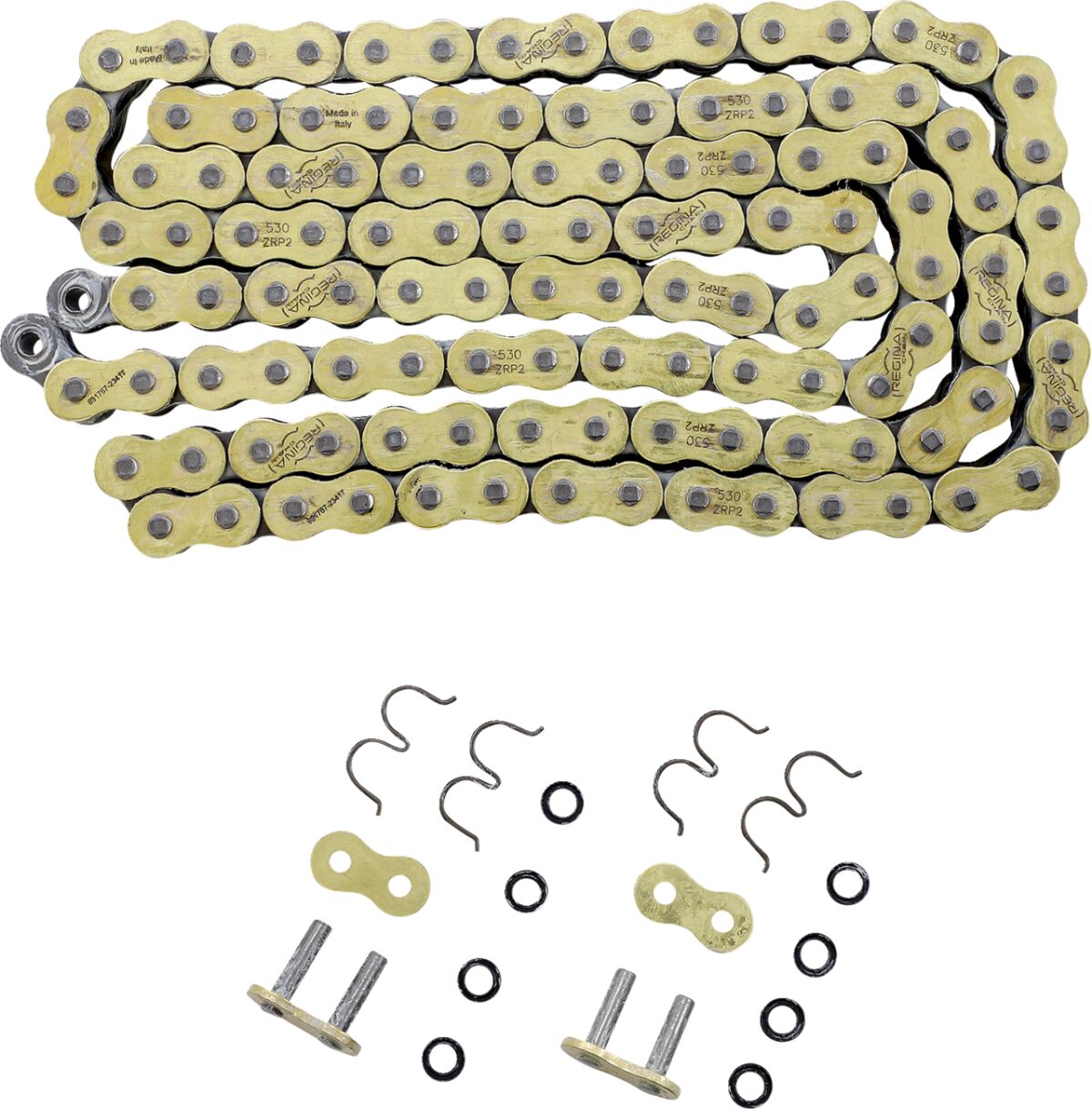 REGINA 530/136 ZRP2 136 RIVET LINK 530 Z-RING PERFORMANCE REPLACEMENT DRIVE CHAIN / GOLD / STEEL 136ZRP2/1009