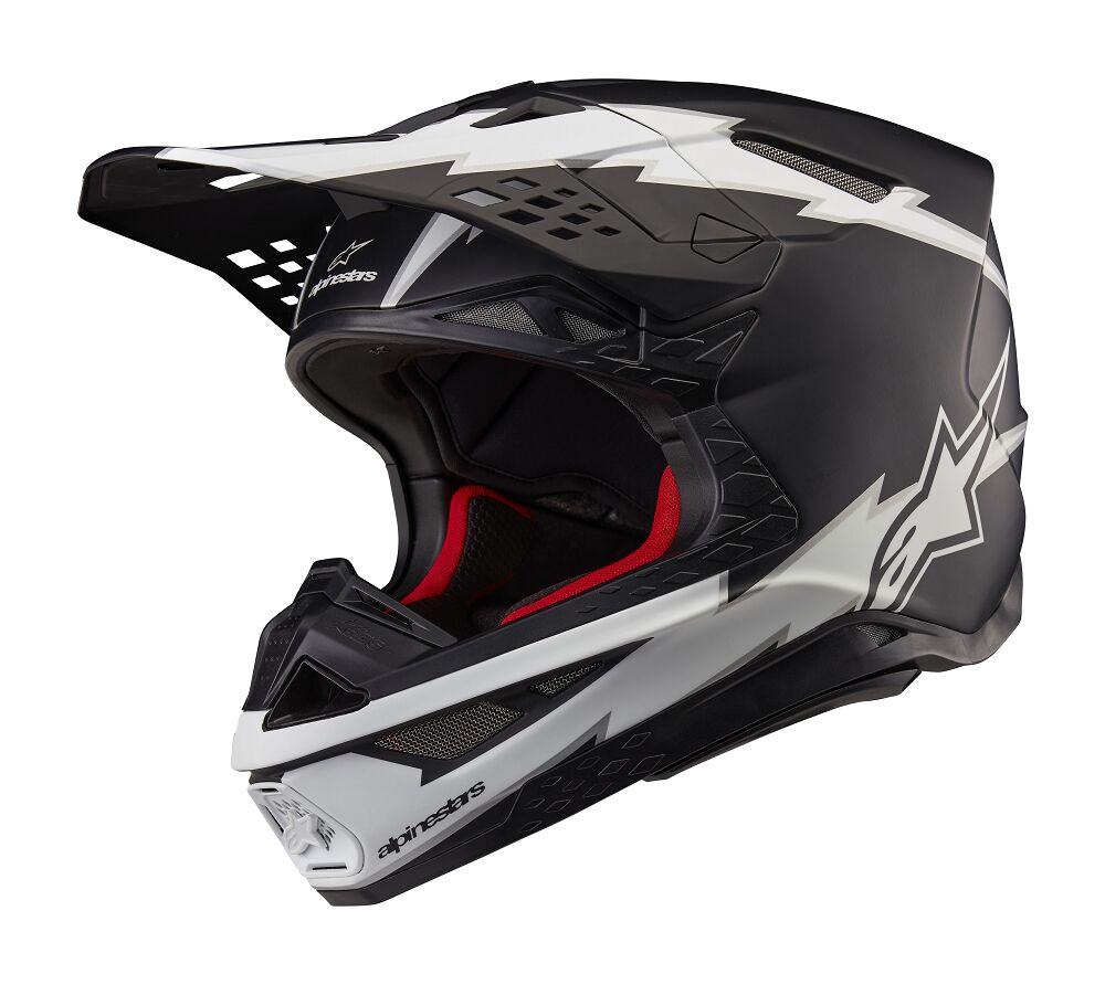 ALPINESTARS(MX) HELMET SM10 AMP BLK/WT M 8300623-1121-M