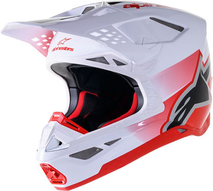 ALPINESTARS(MX) HELMET SM10 UNIT RD/WT S 8301623-3182-S