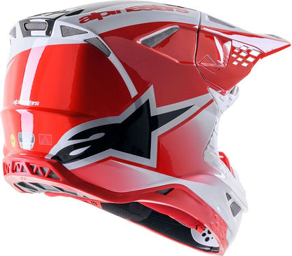 ALPINESTARS(MX) HELMET SM10 UNIT RD/WT M 8301623-3182-M