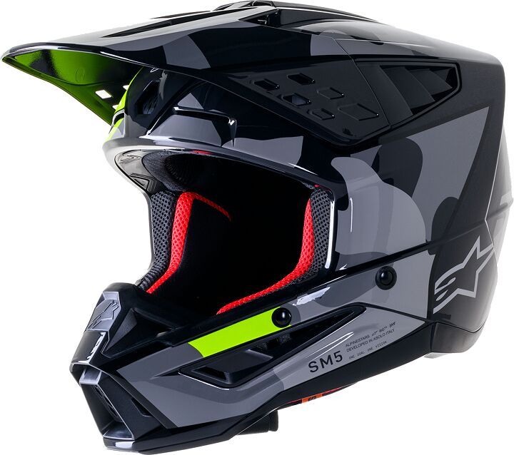 ALPINESTARS(MX) HELMET SM5 ROV2 GY/YLW XL 8303823-9350-XL