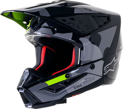 ALPINESTARS(MX) HELMET SM5 ROV2 GY/YLW XL 8303823-9350-XL