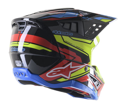 ALPINESTARS(MX) HELMET SM5 ACT2 BK/Y/R S 8306023-1533-S