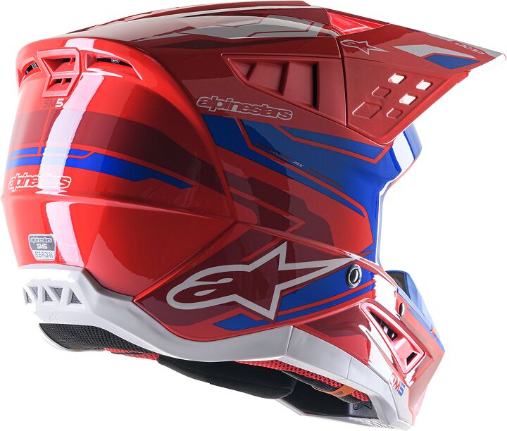 ALPINESTARS(MX) HELMET SM5 ACT2 RED/BL M 8306023-3017-M