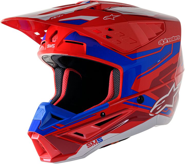 ALPINESTARS(MX) HELMET SM5 ACT2 RED/BL XL 8306023-3017-XL