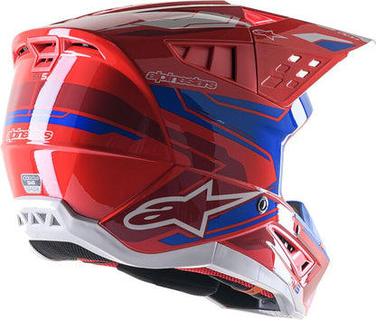 ALPINESTARS(MX) HELMET SM5 ACT2 RED/BL XL 8306023-3017-XL
