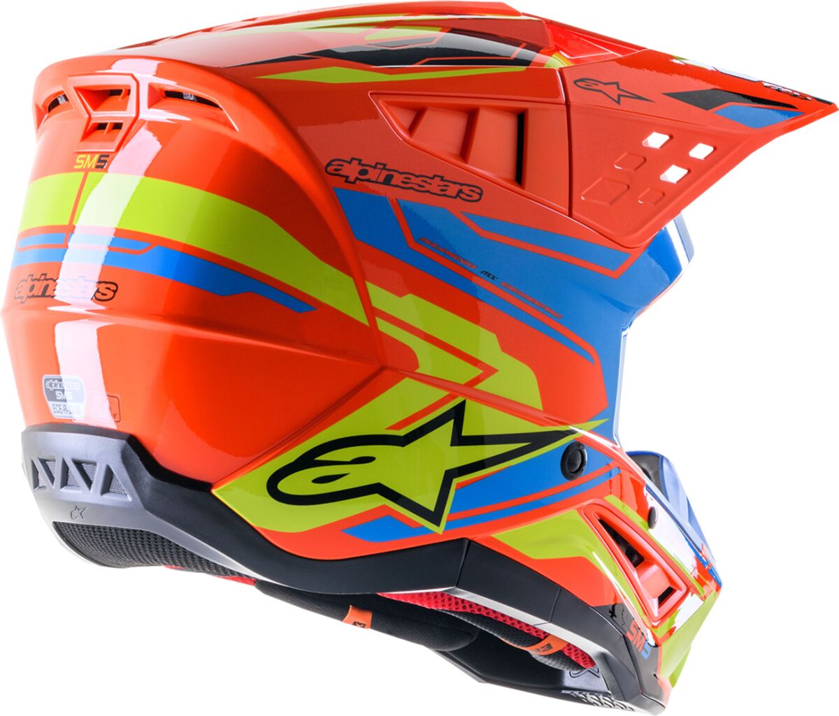 ALPINESTARS(MX) HELMET SM5 ACT2 OR/C/Y M 8306023-4475-M