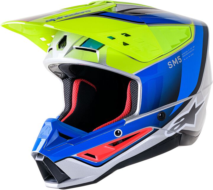 ALPINESTARS(MX) HELMET SM5 SAIL YLW/BL S 8306723-5579-S
