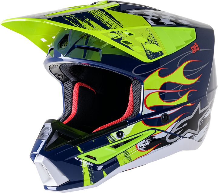 ALPINESTARS(MX) HELMET SM5 RASH NV/YL XL 8307023-7455-XL